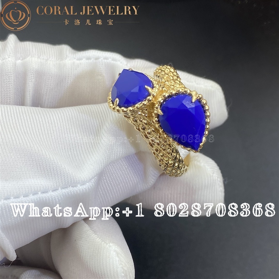 Boucheron Serpent Bohème Couleur Yellow Gold Lapis Lazuli Ring JRG02774