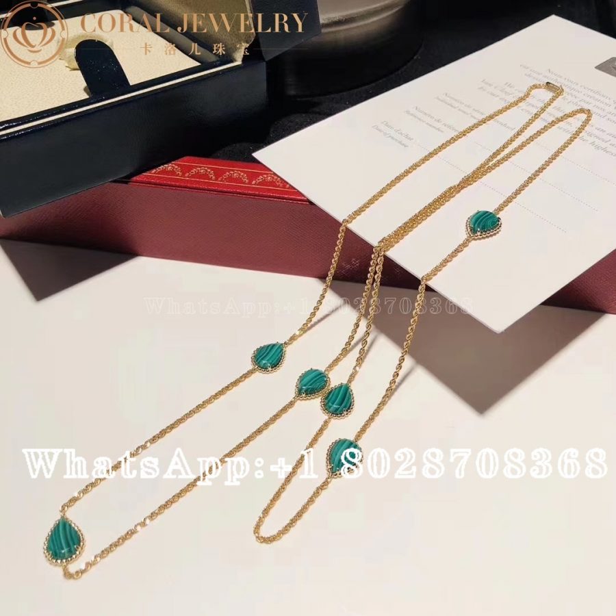 Boucheron Serpent Bohème Couleur Yellow Gold Malachite Necklace JCL00988