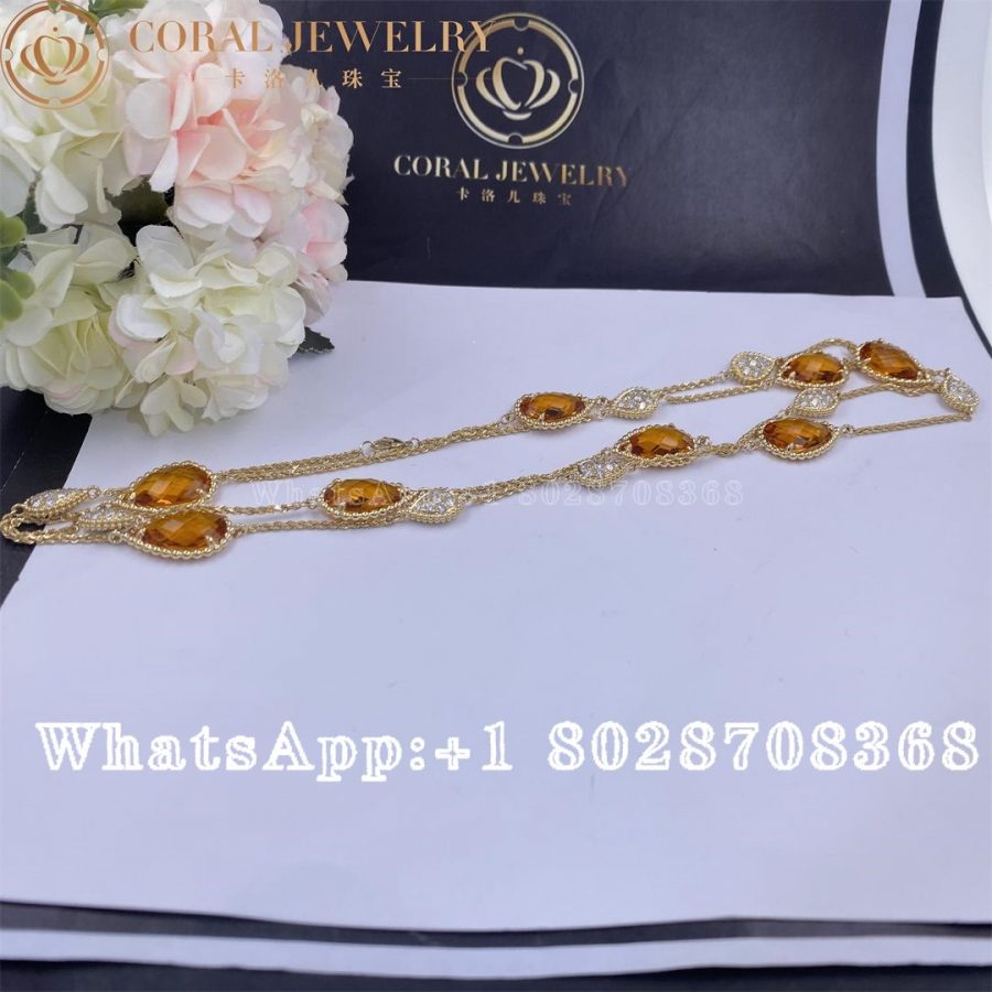 Boucheron Serpent Bohème Long Necklace, 16 motifs Citrine Diamond Necklace JCL01018