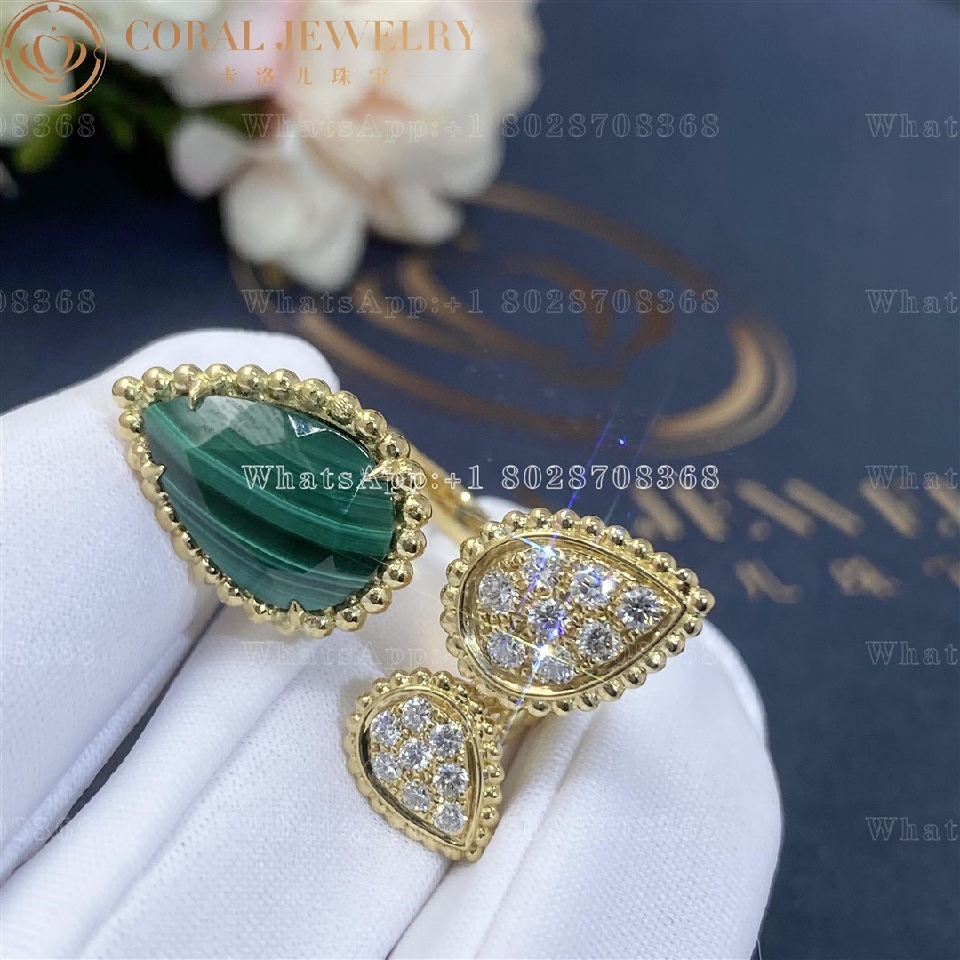 Boucheron Serpent Bohème Ring, 3 Motifs Malachite JRG03026