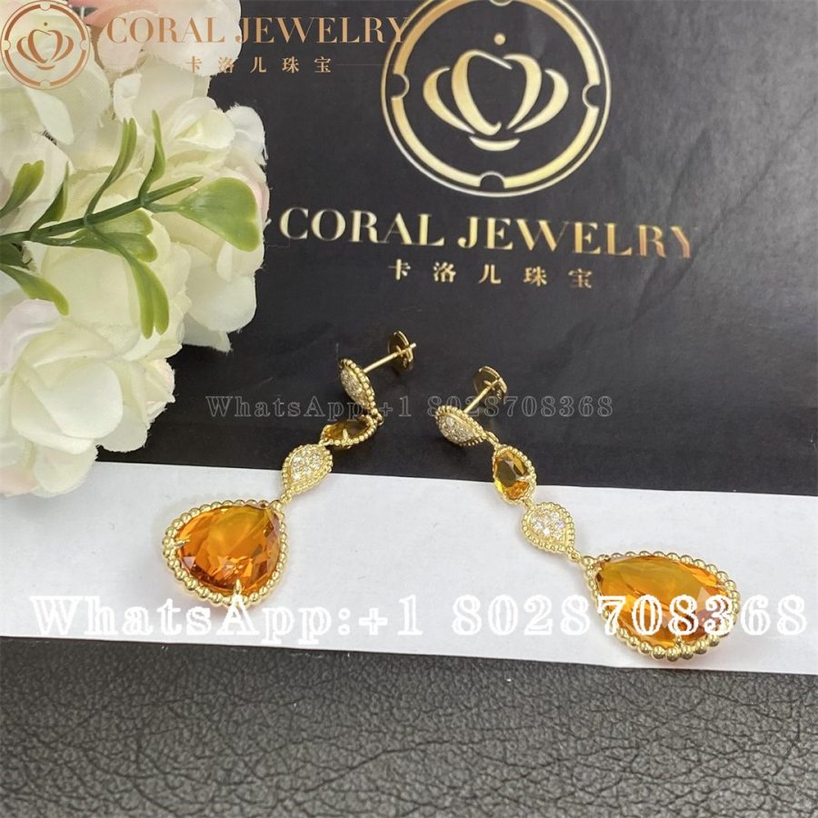 Boucheron Serpent Bohème Couleur Citrine Diamond Earrings JCO01279