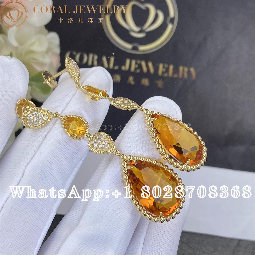 Boucheron Serpent Bohème Couleur Citrine Diamond Earrings JCO01279