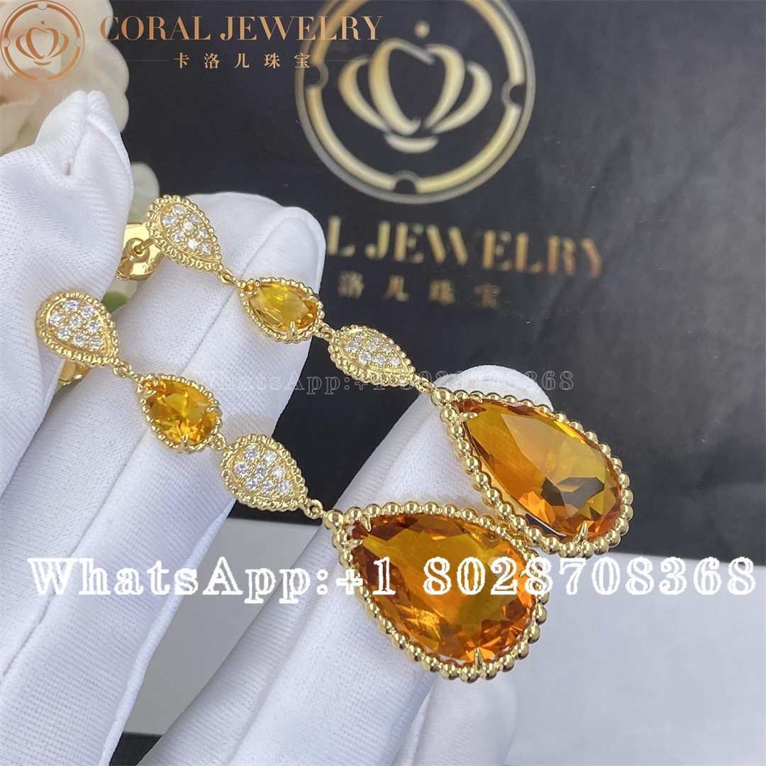 Boucheron Serpent Bohème Couleur Citrine Diamond Earrings JCO01279