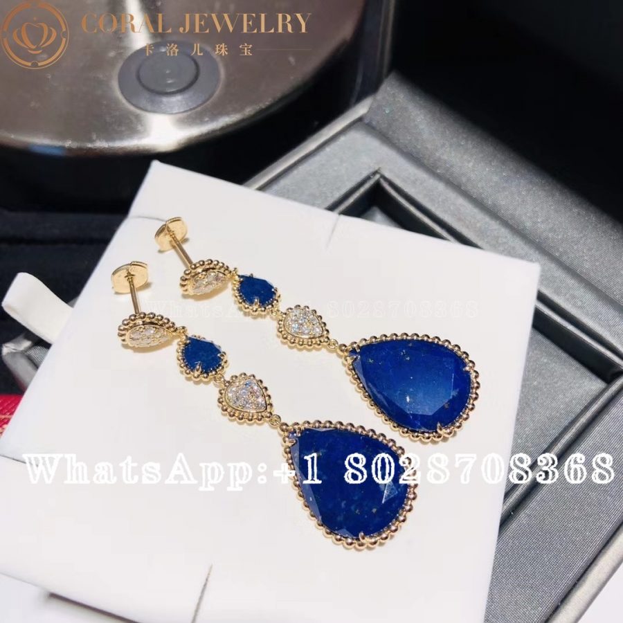 Boucheron Serpent Boheme Couleur Yellow Gold Lapis Lazuli Diamond Earrings Jco01278 Coral (4)