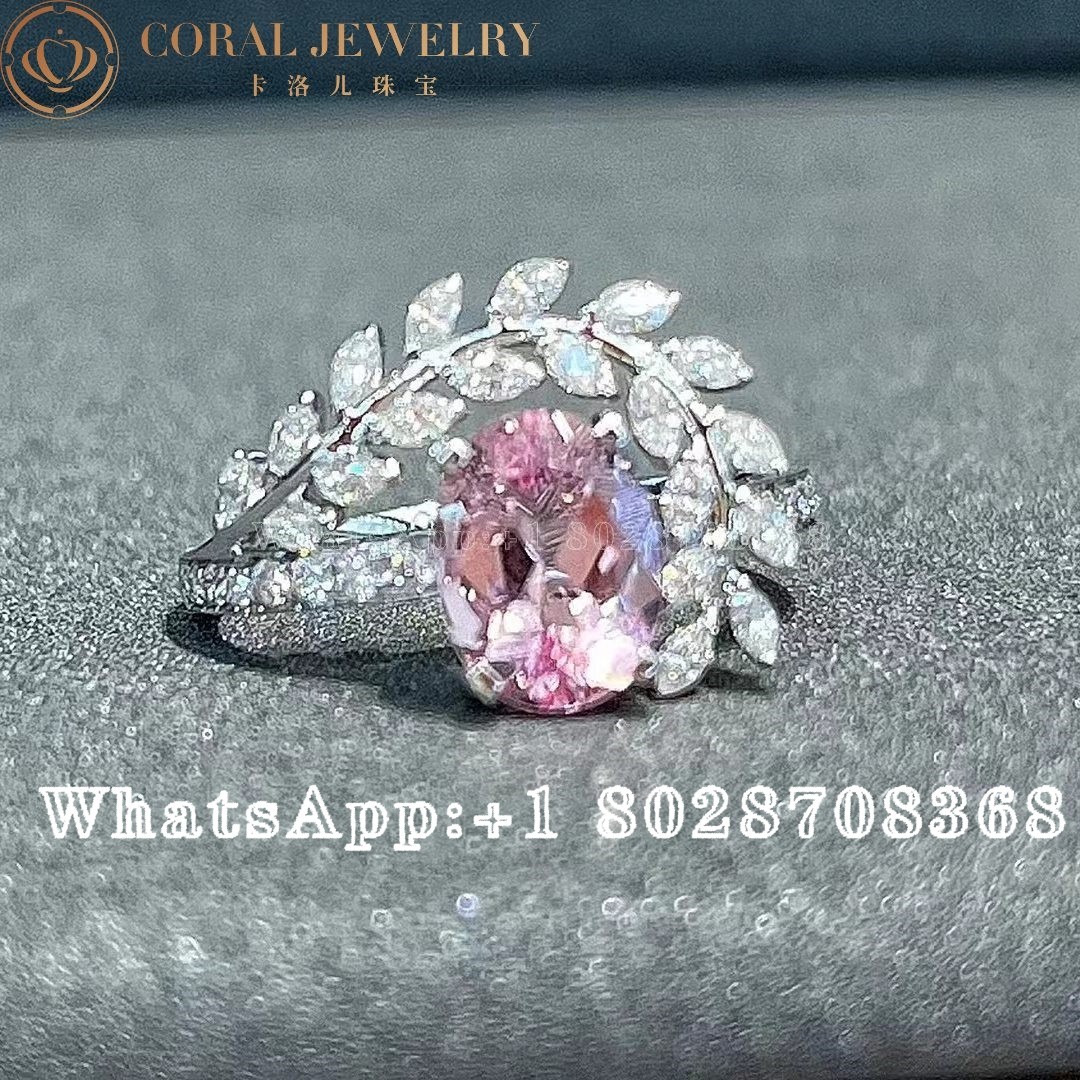 Tiffany Victoria® Vine Ring in Platinum with a Morganite and Diamonds