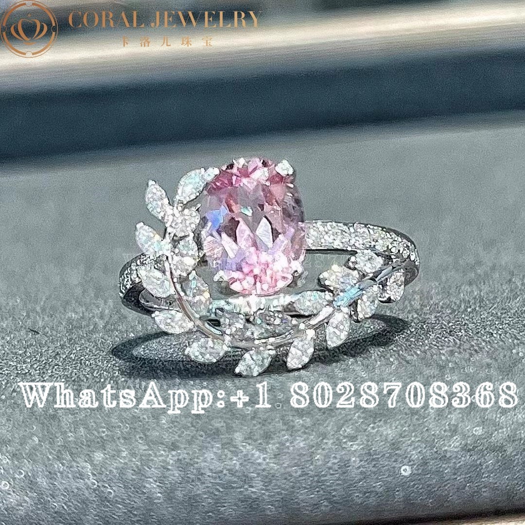 Tiffany Victoria® Vine Ring in Platinum with a Morganite and Diamonds