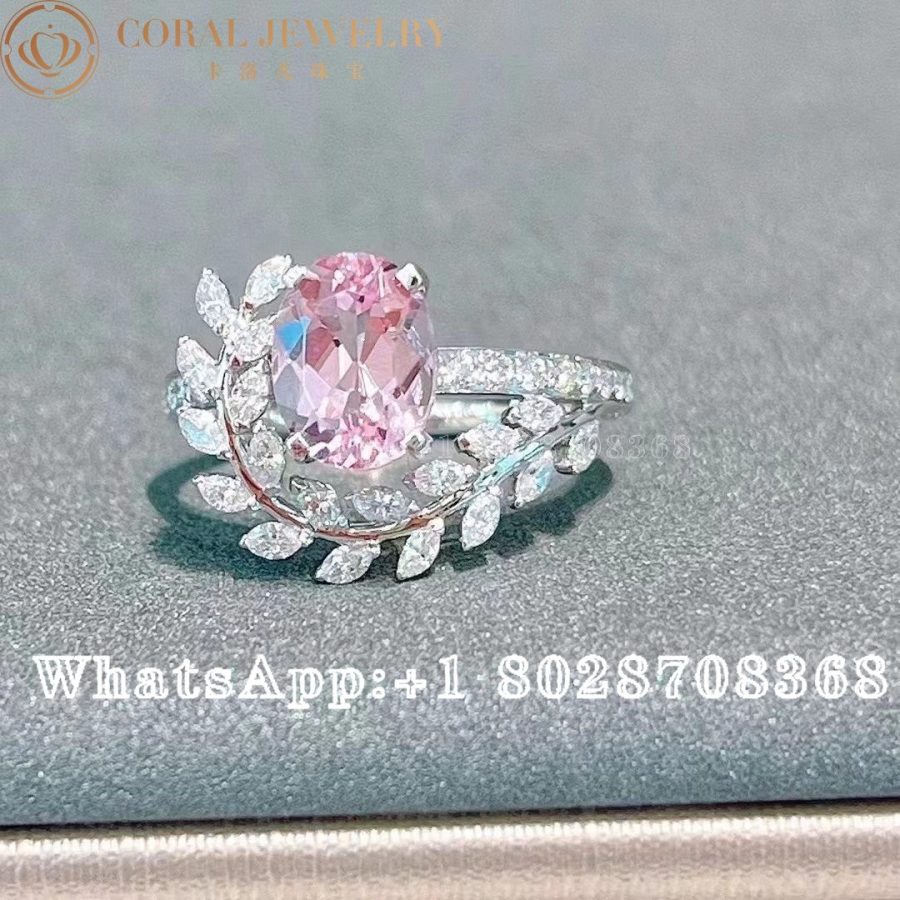 Tiffany Victoria® Vine Ring in Platinum with a Morganite and Diamonds