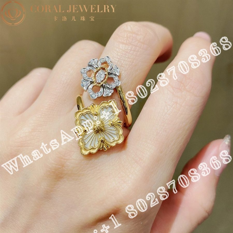 Buccellati Opera Tulle Ring In Yellow And White Gold Set With Mother Of Pearl Jaurin018031 Coral (1)