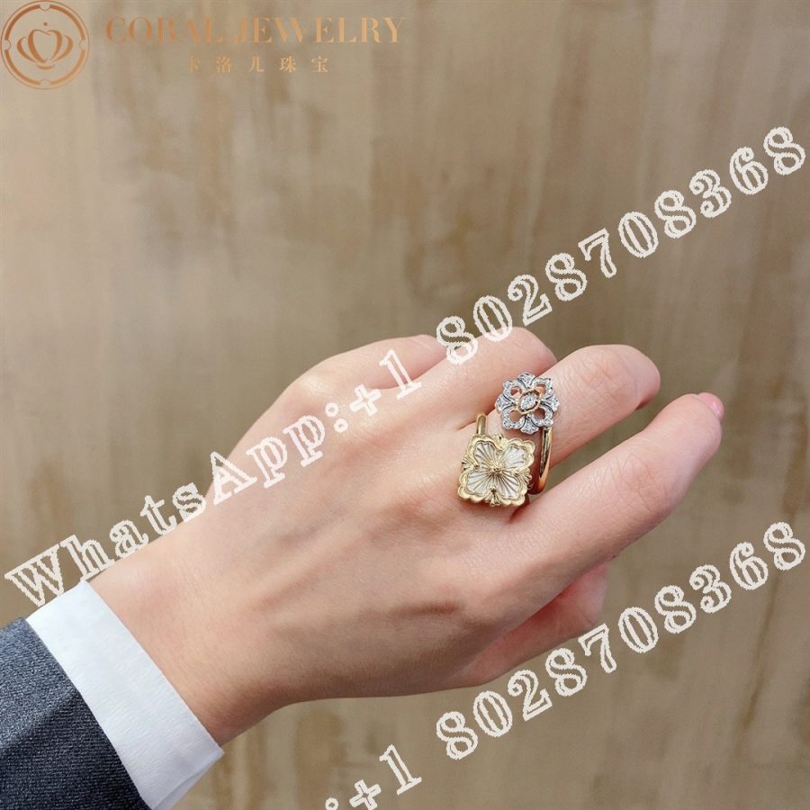 Buccellati Opera Tulle Ring In Yellow And White Gold Set With Mother Of Pearl Jaurin018031 Coral (4)