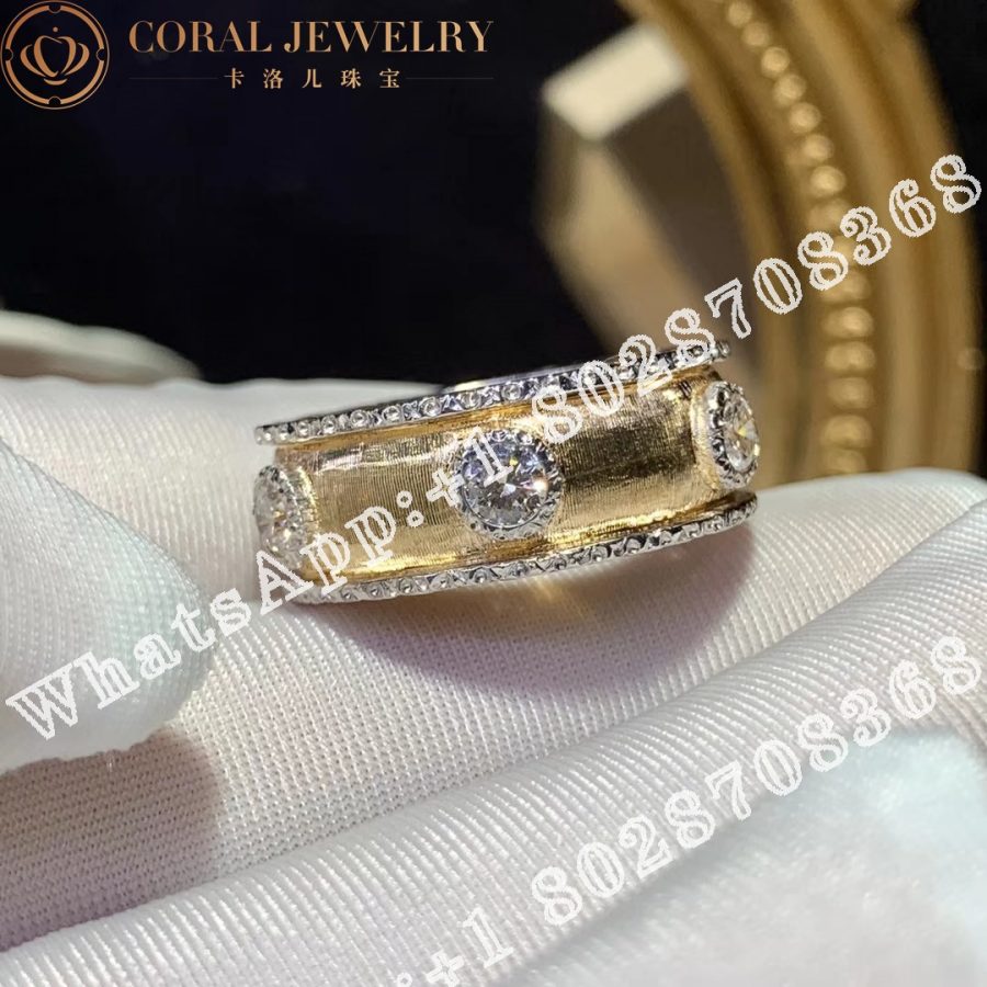 Buccellati Macri Capri Eternelle in Yellow and White Gold Set with Diamonds JAUETE006612