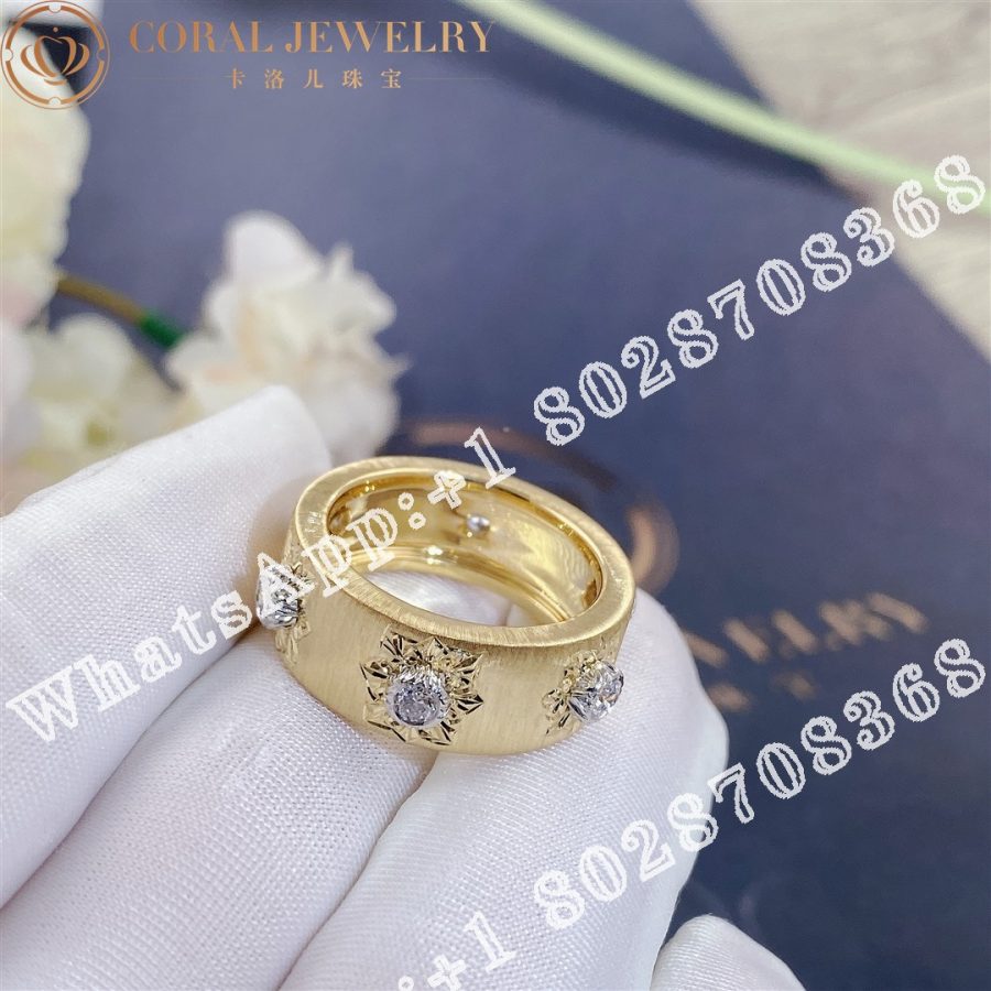 Buccellati Macri Classica Eternelle In Yellow And White Gold Set With Diamonds Jauete005435 Coral (4)