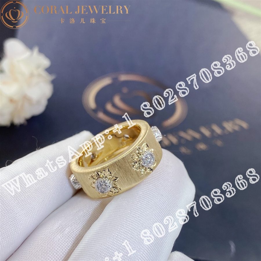 Buccellati Macri Classica Eternelle in yellow and white gold set with diamonds JAUETE005435