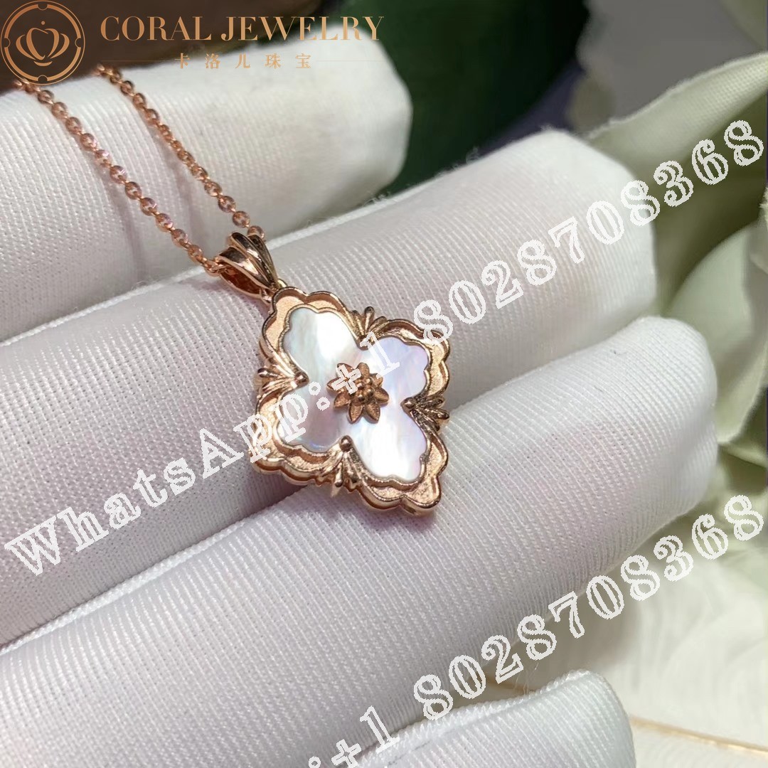 Buccellati Opera Color Pendant in Rose gold set with mother of pearl JAUPEN016641