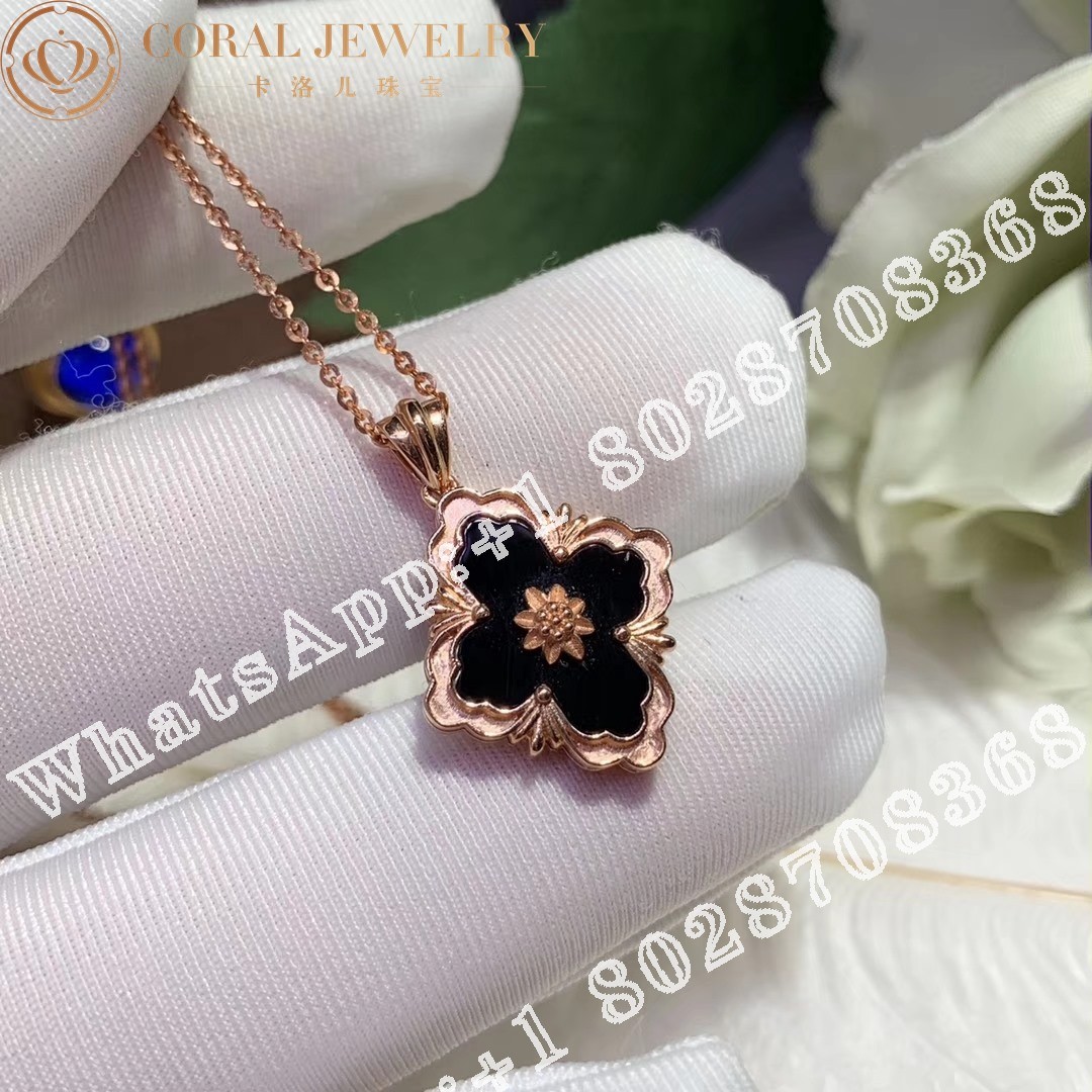 Buccellati Opera Color Pendant in Rose gold set with Onyx JAUPEN012511