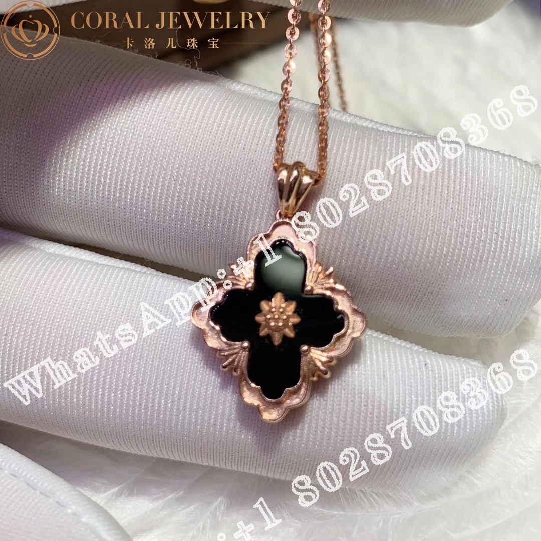 Buccellati Opera Color Pendant in Rose gold set with Onyx JAUPEN012511