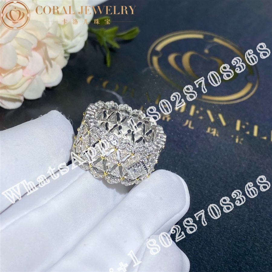 Buccellati Rombi Eternelle in White Gold Set with 0.3CT Square Diamond