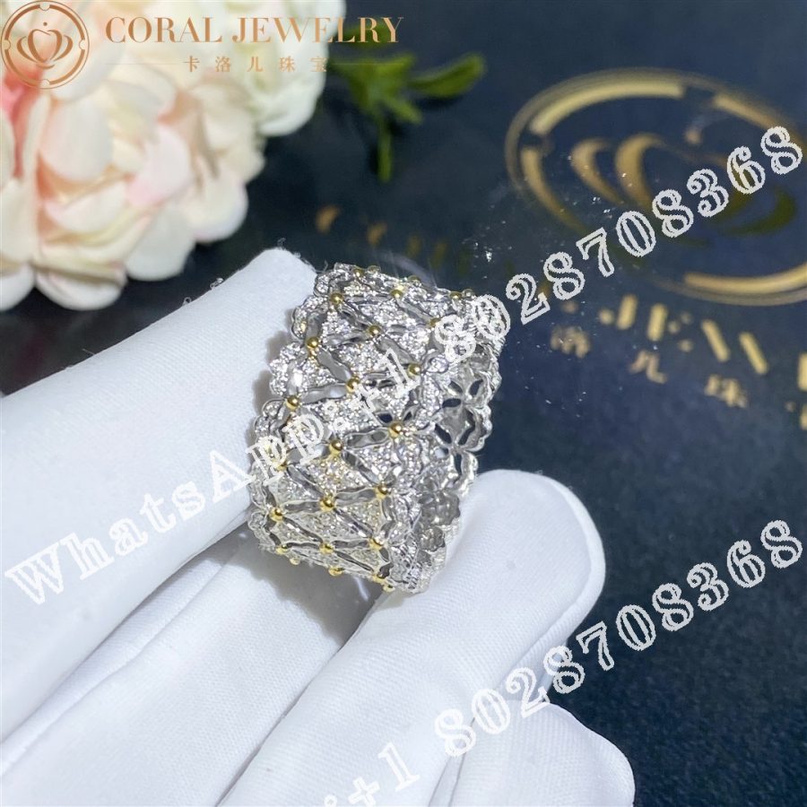 Buccellati Rombi Eternelle in White Gold Set with 0.3CT Square Diamond