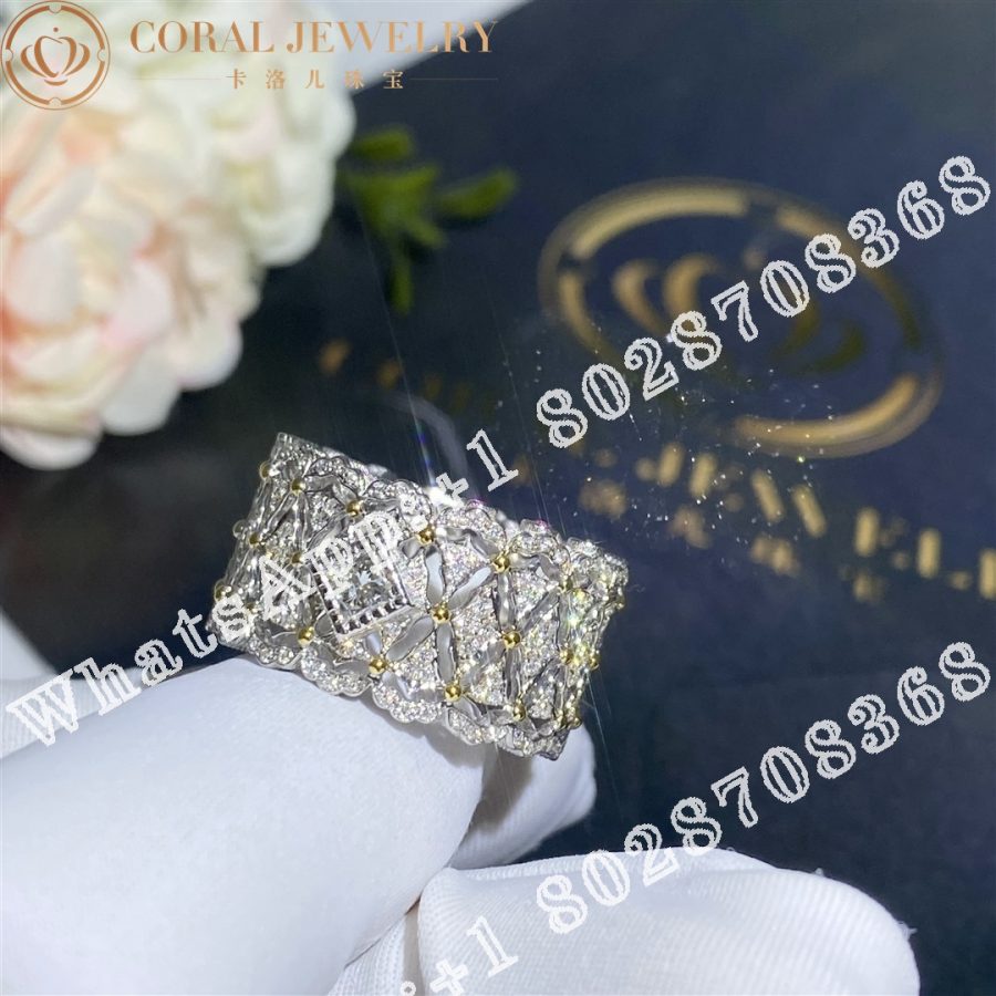 Buccellati Rombi Eternelle in White Gold Set with 0.3CT Square Diamond