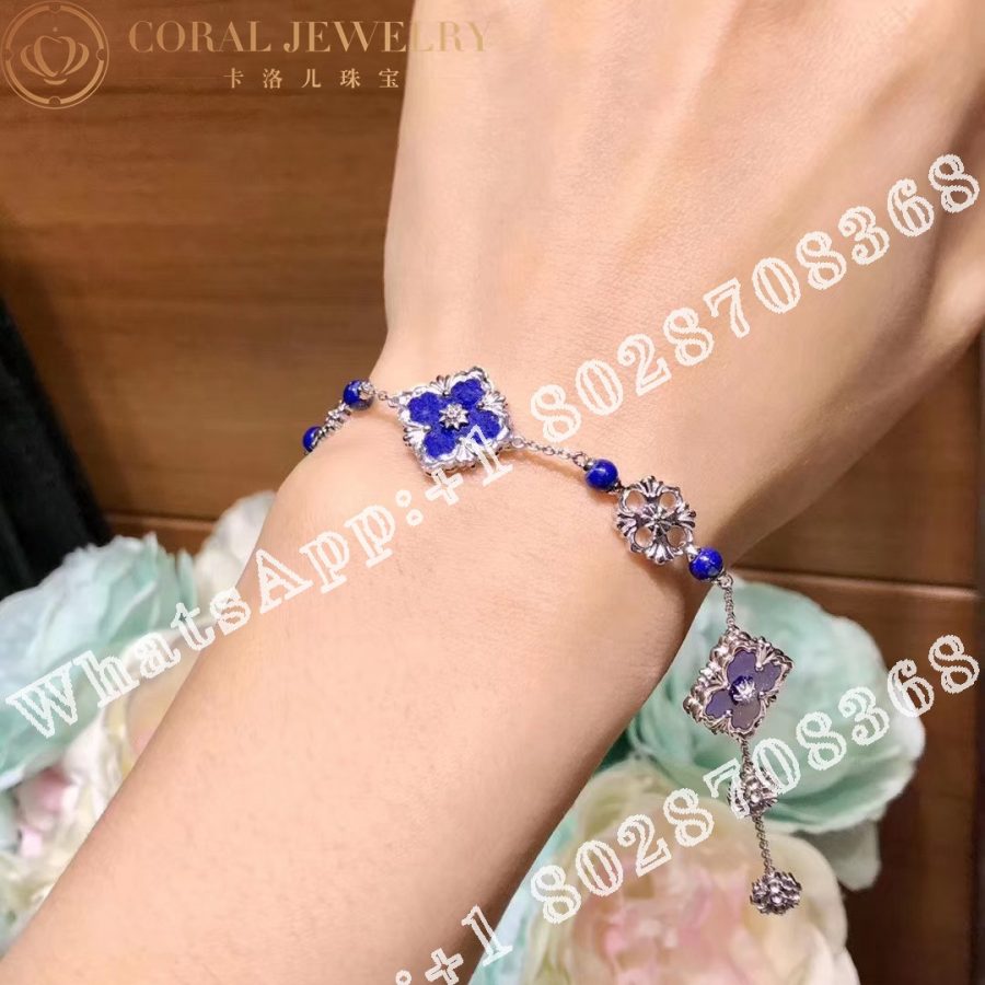 Buccellati Opera Color Bracelets in White Gold & Lapis Lazuli JAUBRA014545