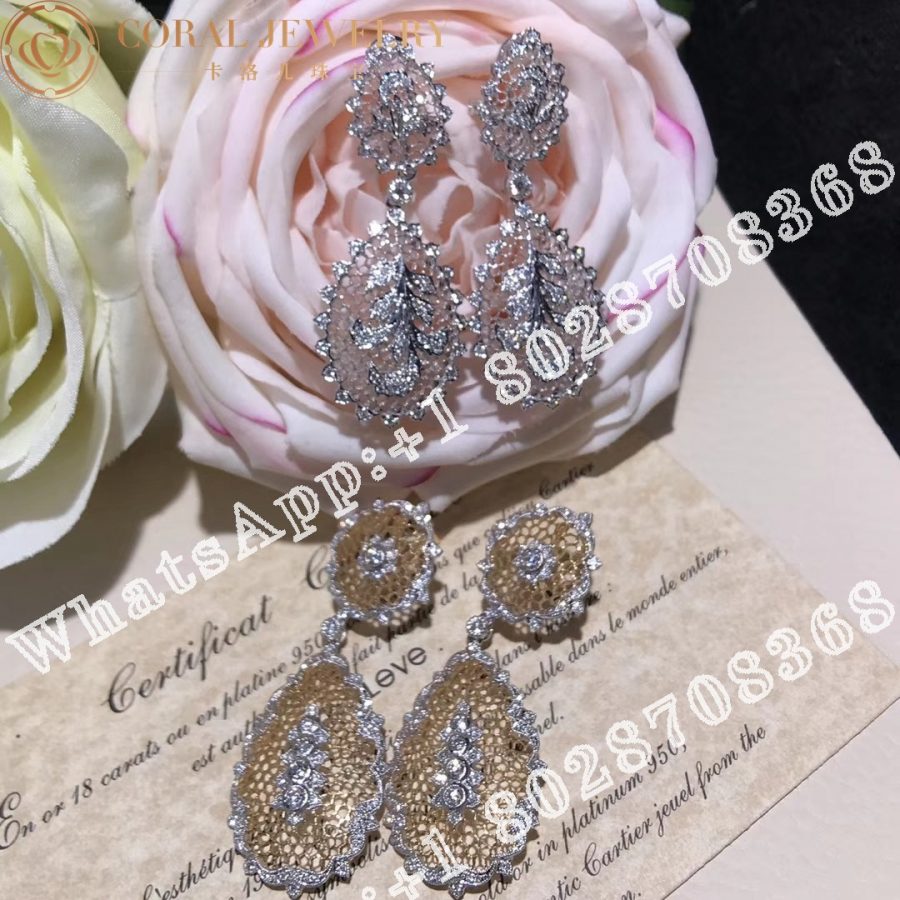 Buccellati Tulle Ornato Earrings In White Gold Set With Diamonds Jauear007418 Coral (25)