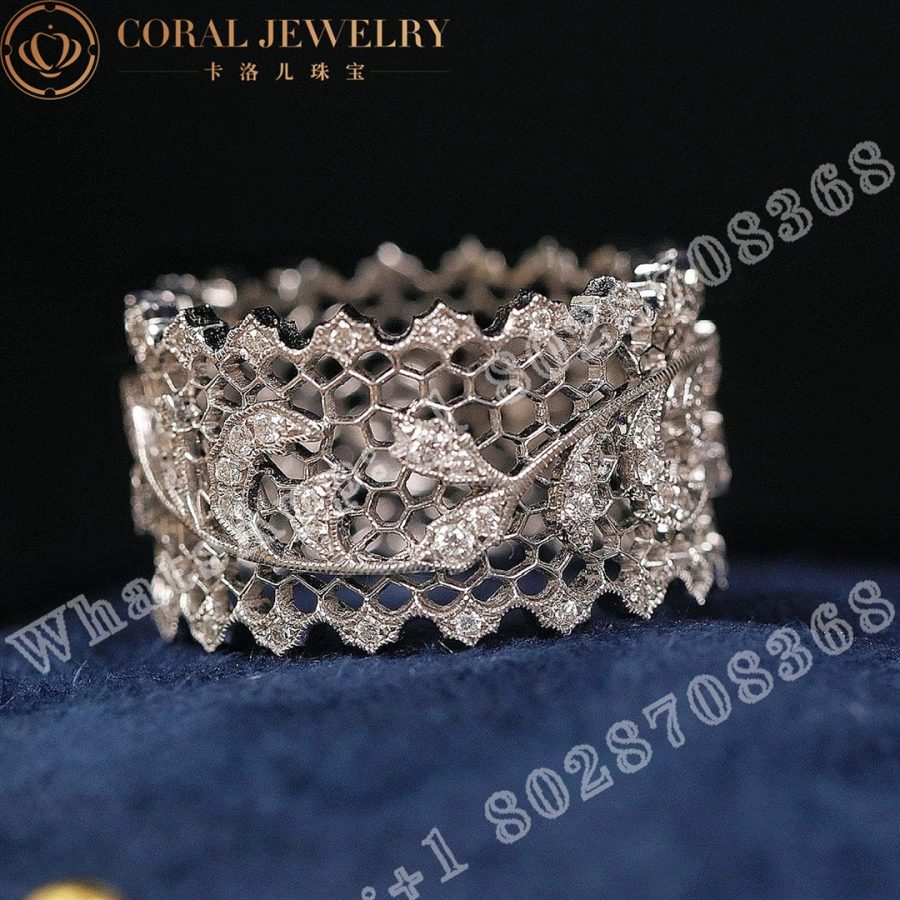 Buccellati Tulle Ornato Eternelle in White Gold Set with Diamonds JAUETE008226