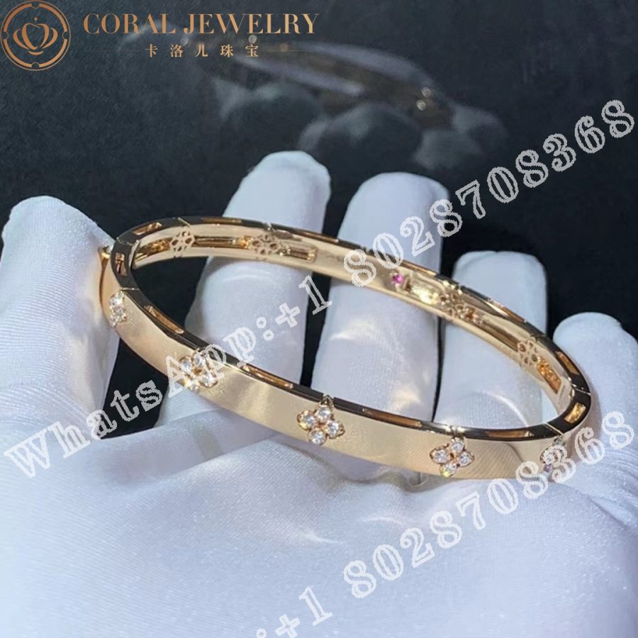 Roberto Coin Love in Verona 18k Rose Gold Medium Width Bangle 6mm 7773202AXBA0