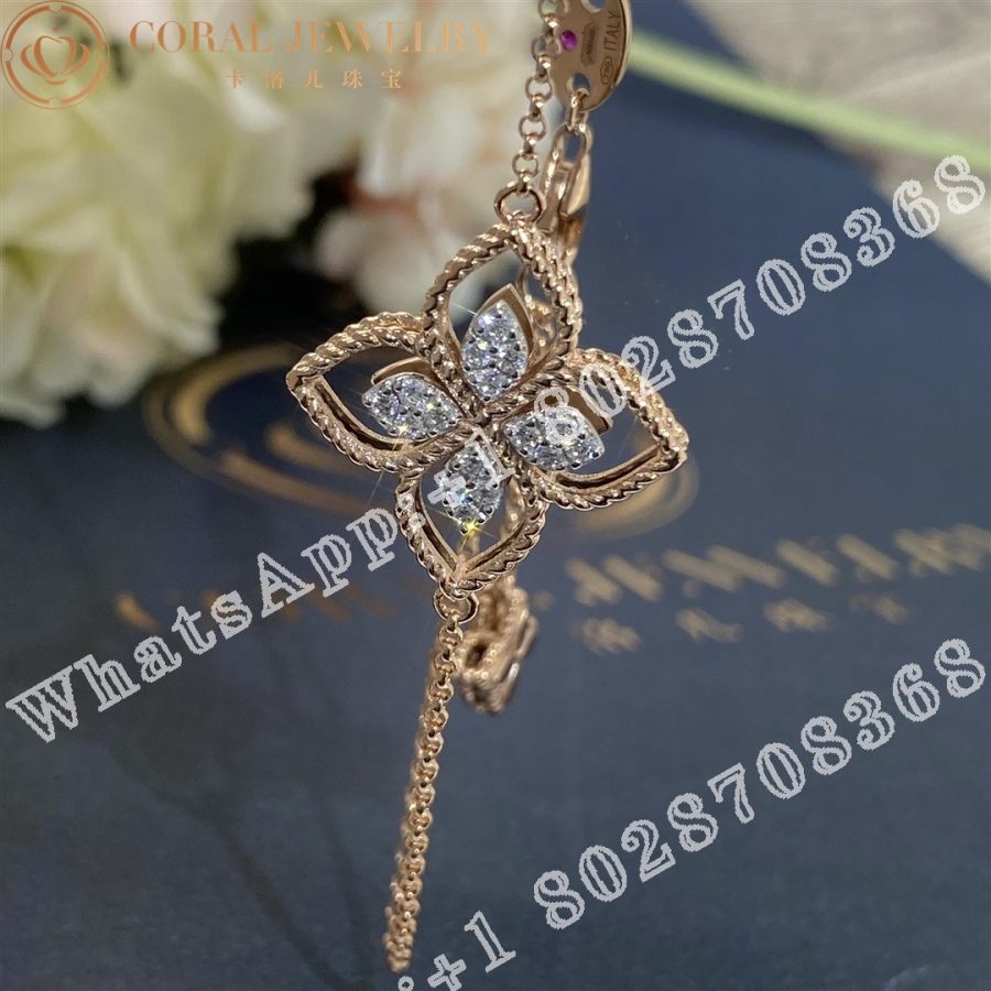 Roberto Coin Princess Flower Bracelet with Diamonds