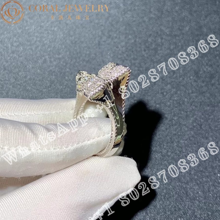 Roberto Coin Princess Flower Ring White Gold Diamonds