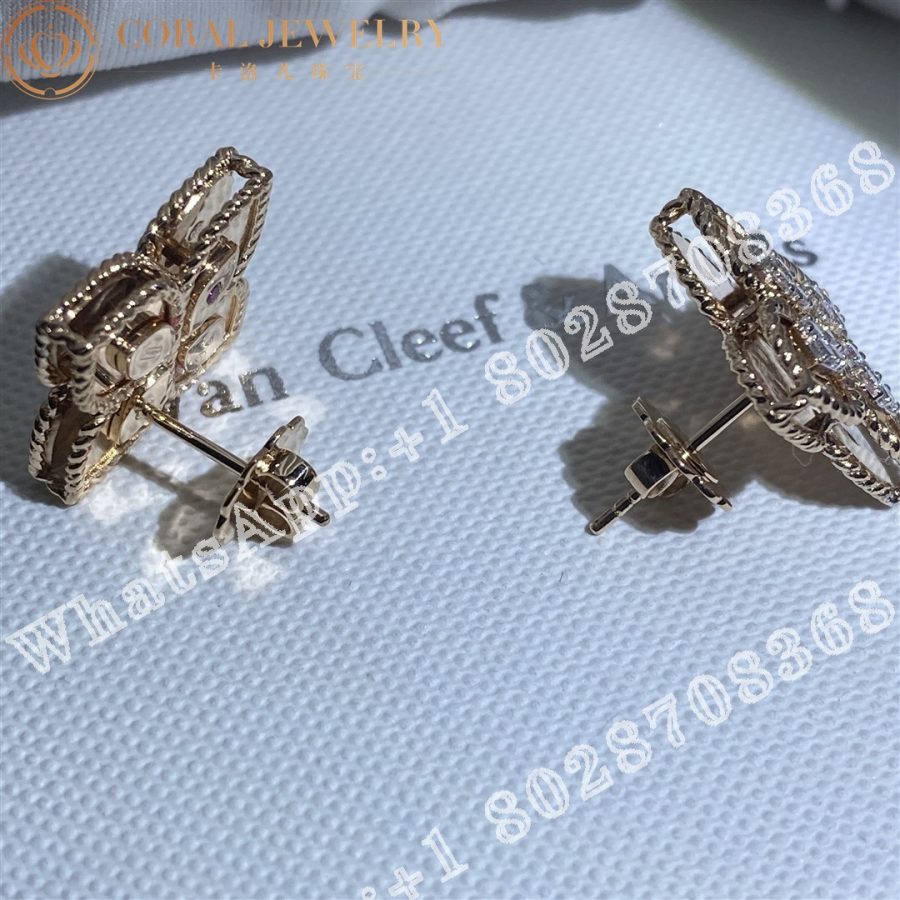 Roberto Coin Princess Flower Earrings with Diamonds 20mm