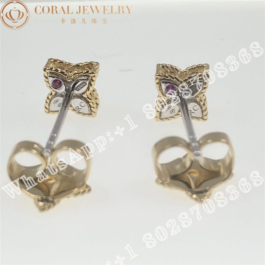 Roberto Coin Princess Flower Earrings with Diamonds ADR777EA0641