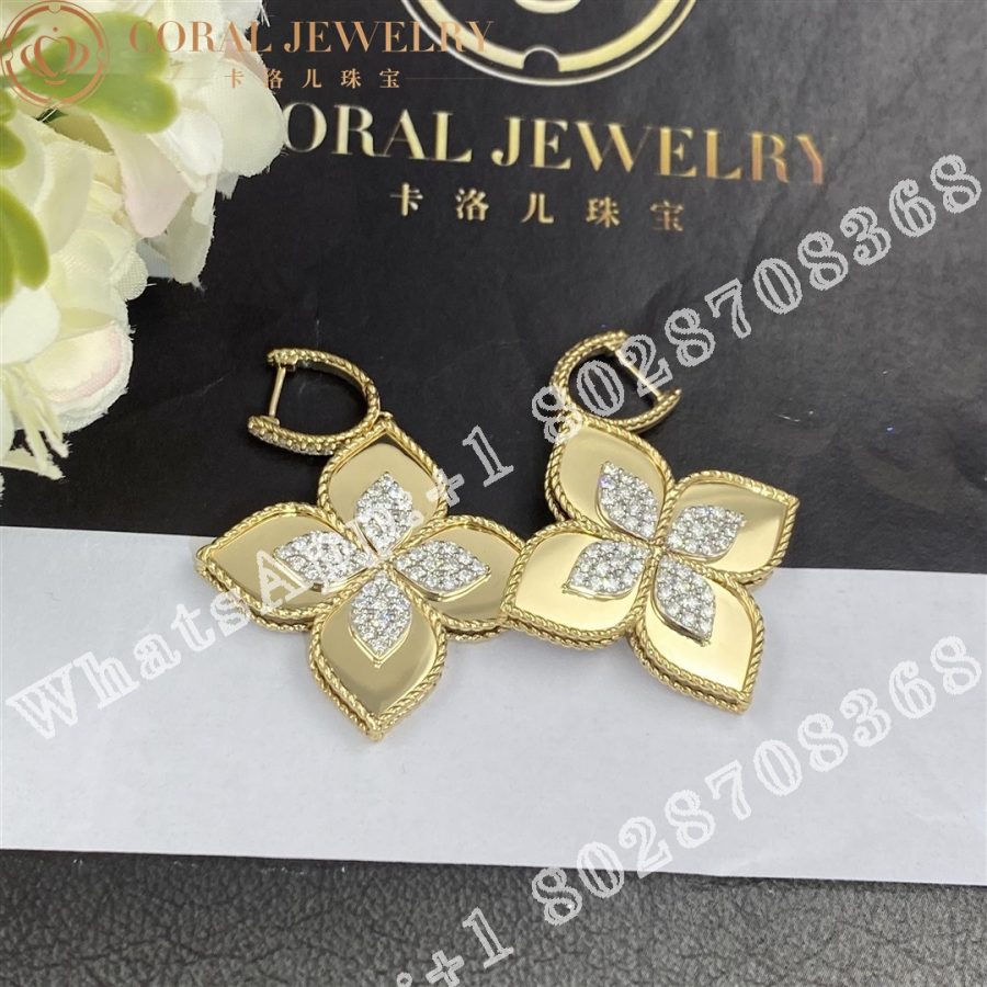 Roberto Coin Princess Flower Earrings with Diamonds