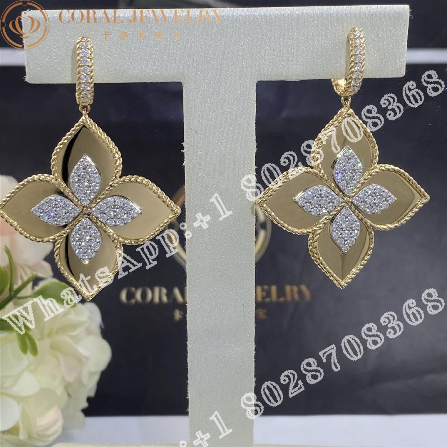 Roberto Coin Princess Flower Earrings with Diamonds