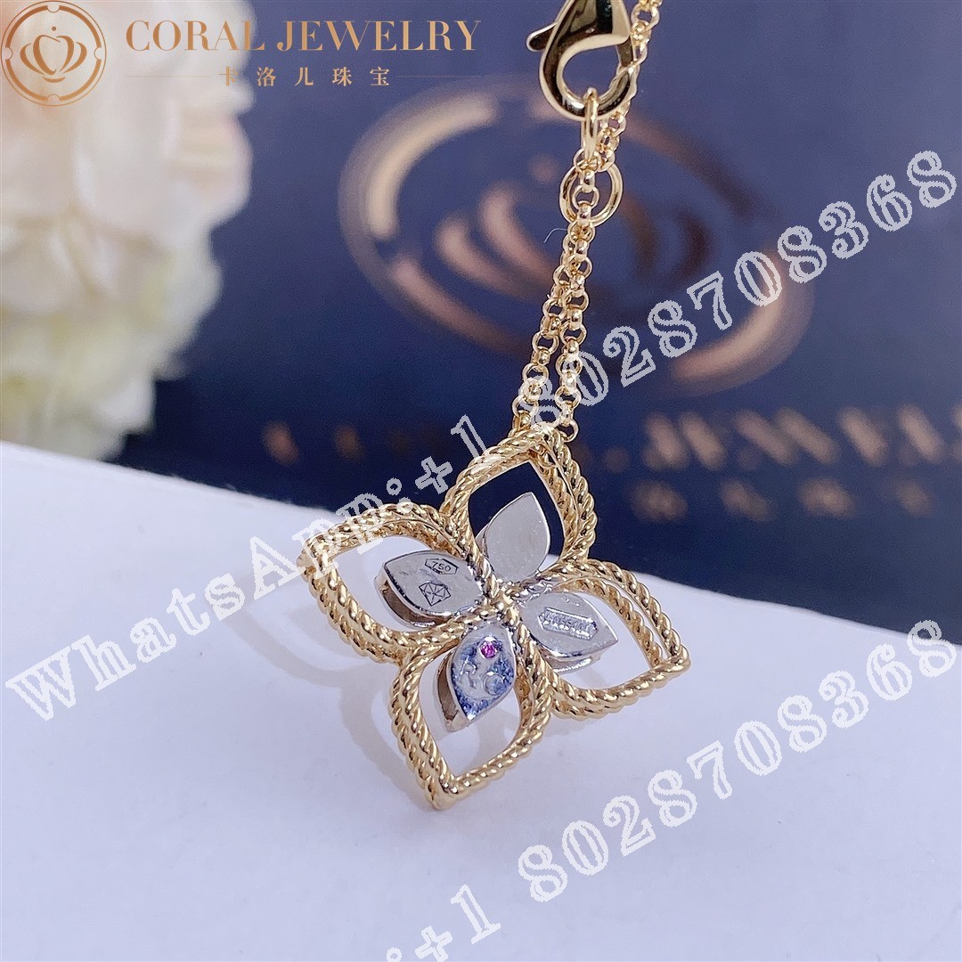 Roberto Coin Princess Flower Pendant with Diamonds - 20mm