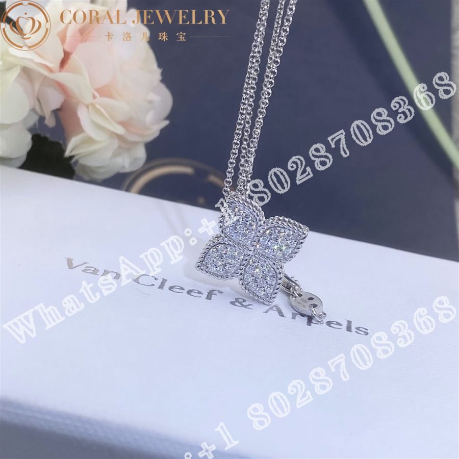 Roberto Coin Princess Flower Pendant with Diamonds -20mm -ADR777CL0652