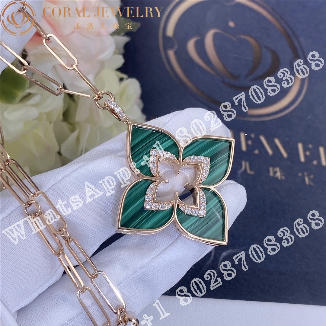 Roberto Coin Venetian Princess Pendant with Diamonds and Malachite ADV777CL3193_01