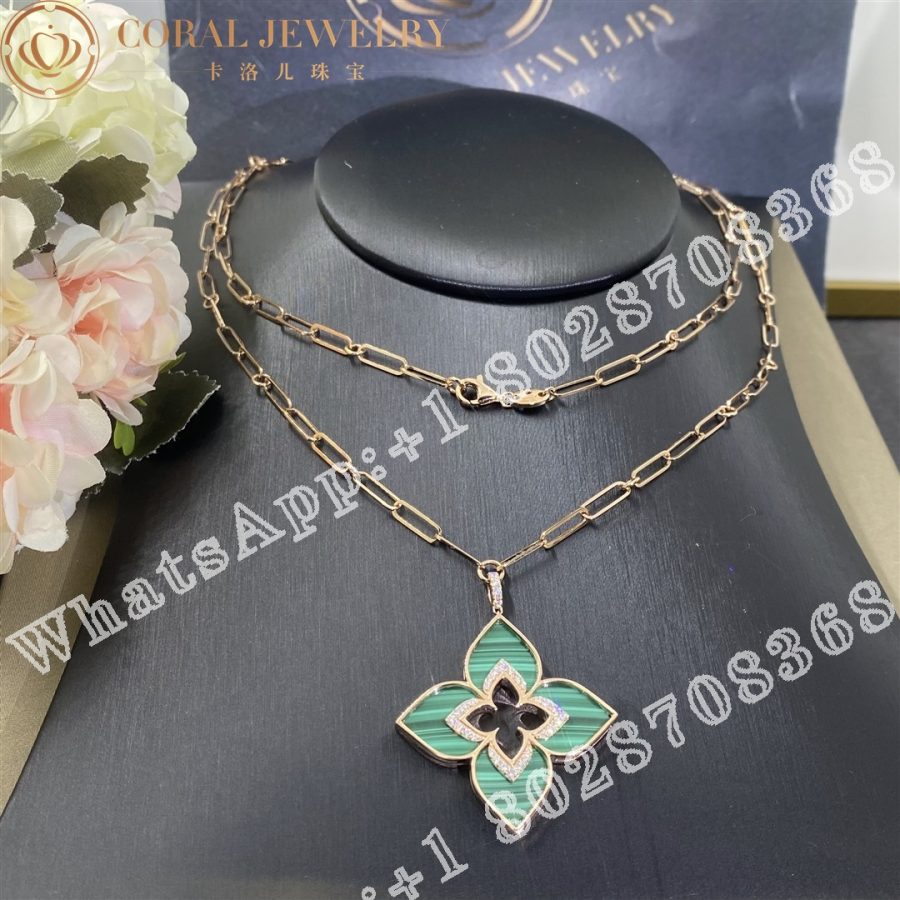 Roberto Coin Venetian Princess Pendant with Diamonds and Malachite ADV777CL3193_01