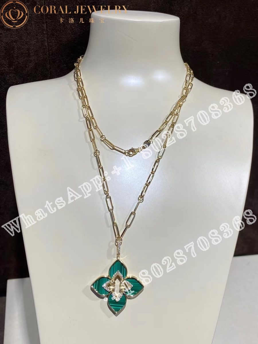 Roberto Coin Venetian Princess Pendant with Diamonds and Malachite ADV777CL3193_01