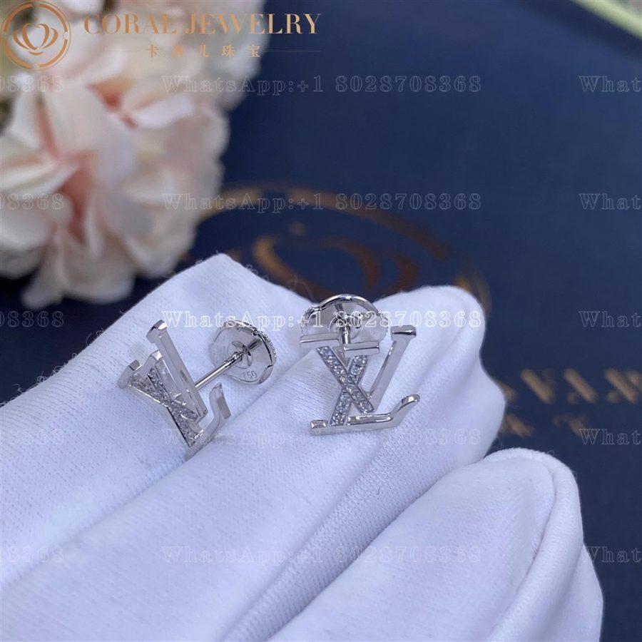 Louis Vuitton Diamond Stud Earrings Coral (4)