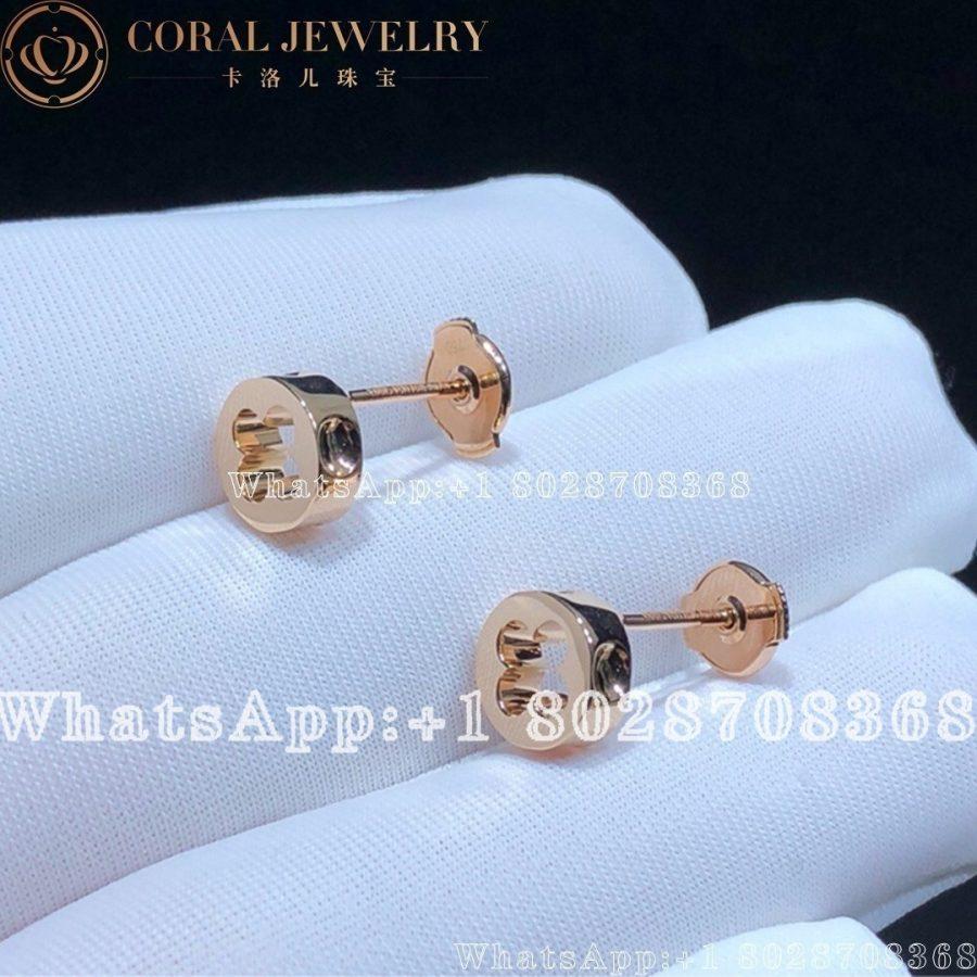 Louis Vuitton Empreinte Ear Studs Pink Gold Q96579 Coral (5)