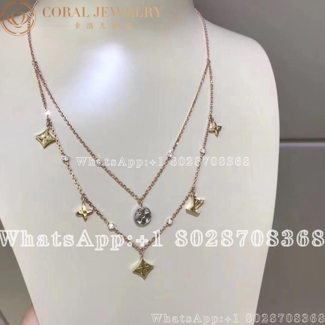 Louis Vuitton Idylle Blossom Charms Necklace 3 Golds And Diamonds Q94360 Xoral (1)