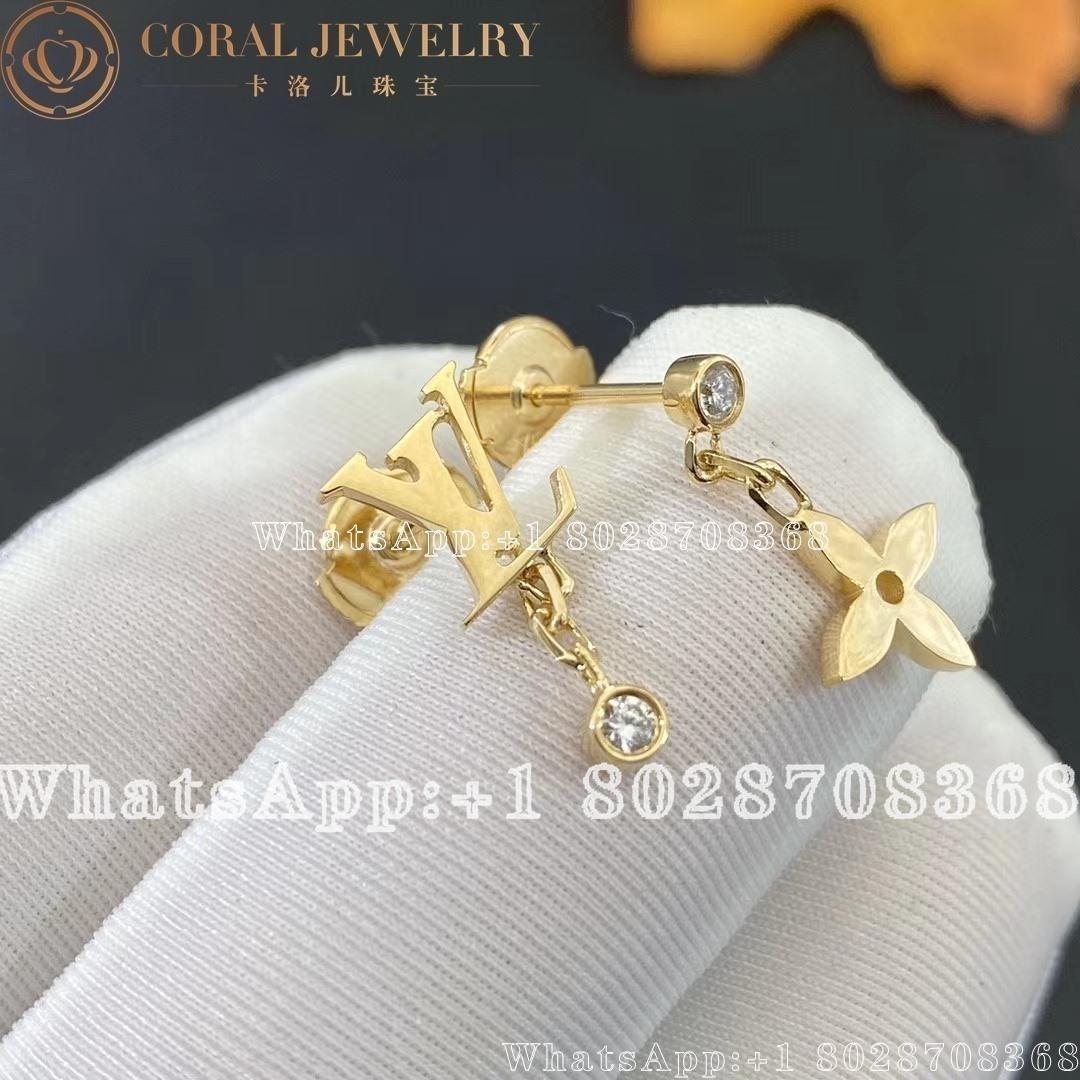 Louis Vuitton Idylle Blossom Lv Ear Stud Yellow Gold And Diamond Q96495 Coral (2)