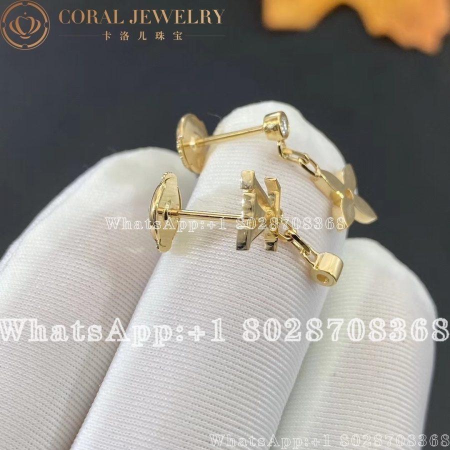 Louis Vuitton Idylle Blossom Lv Ear Stud Yellow Gold And Diamond Q96495 Coral (5)