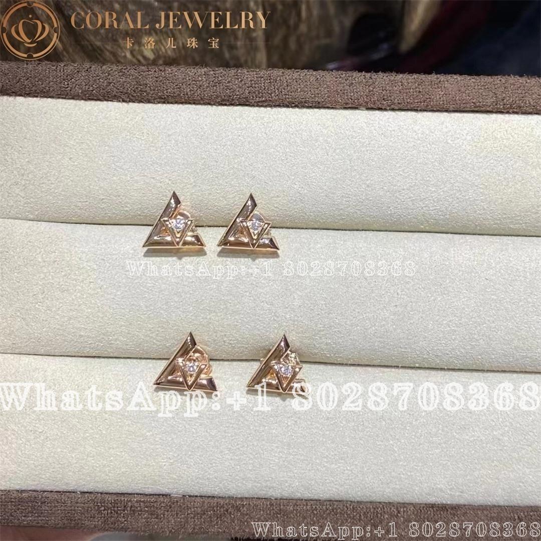 Louis Vuitton Lv Volt One Stud Pink Gold And Diamond Q96975 Coral (2)