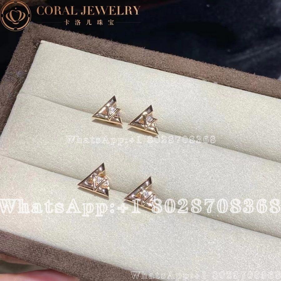 Louis Vuitton Lv Volt One Stud Pink Gold And Diamond Q96975 Coral (3)