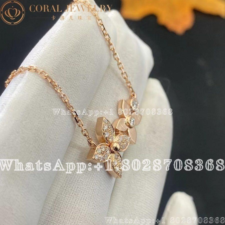 Louis Vuitton Star Blossom Necklace Pink Gold And Diamonds Q93689 Coral (3)