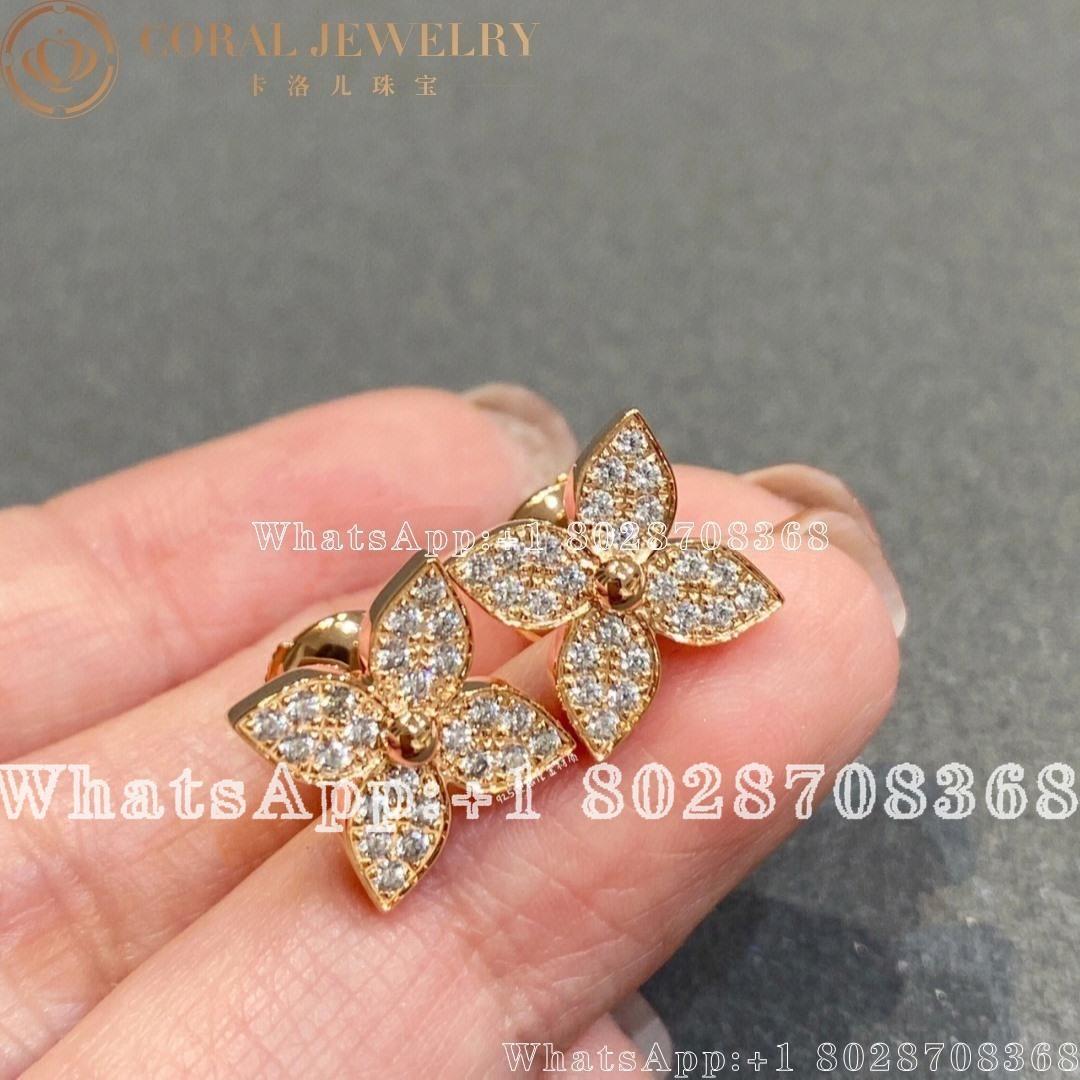 Louis Vuitton Star Blossom Stud Pink Gold And Diamond Q96944 Coral (1)