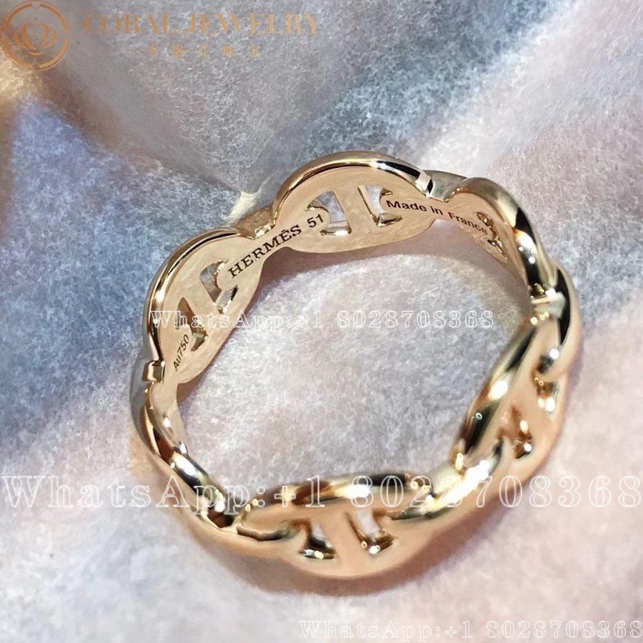 Hermes Chaine Dancre Enchainee Ring In Rose Gold Small Model Cora (11)