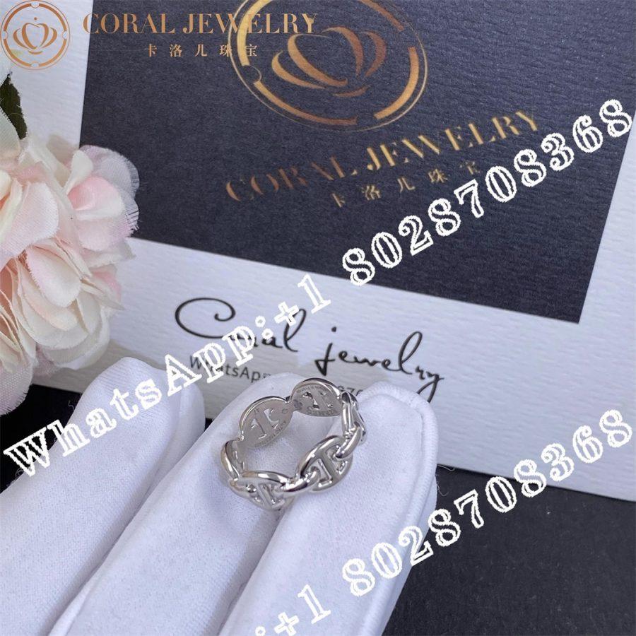 Hermes Chaine Dancre Enchainee Ring In White Gold Small Model Cioral (2)