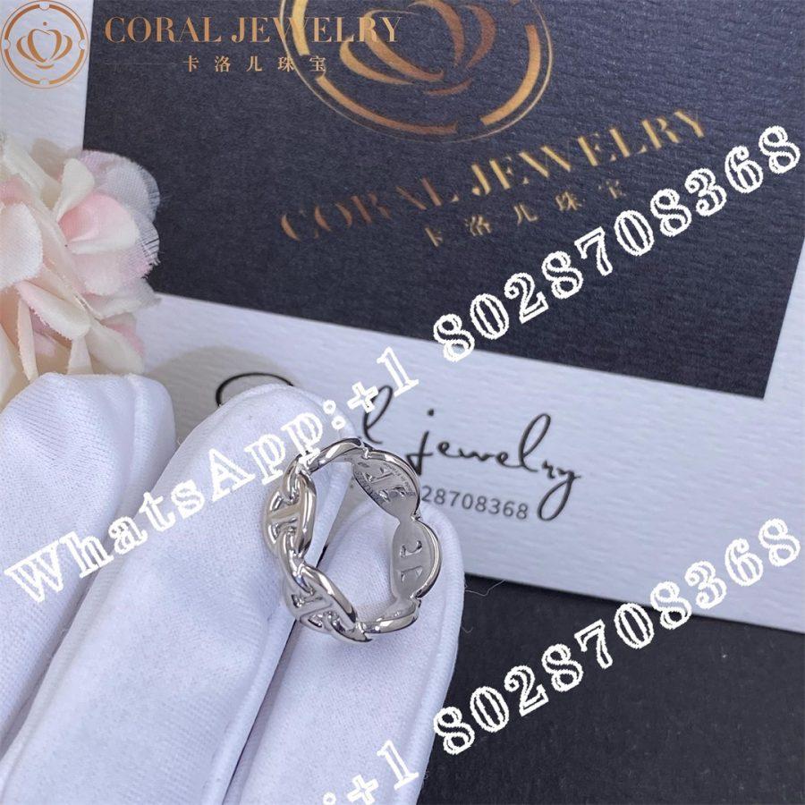 Hermes Chaine Dancre Enchainee Ring In White Gold Small Model Cioral (3)