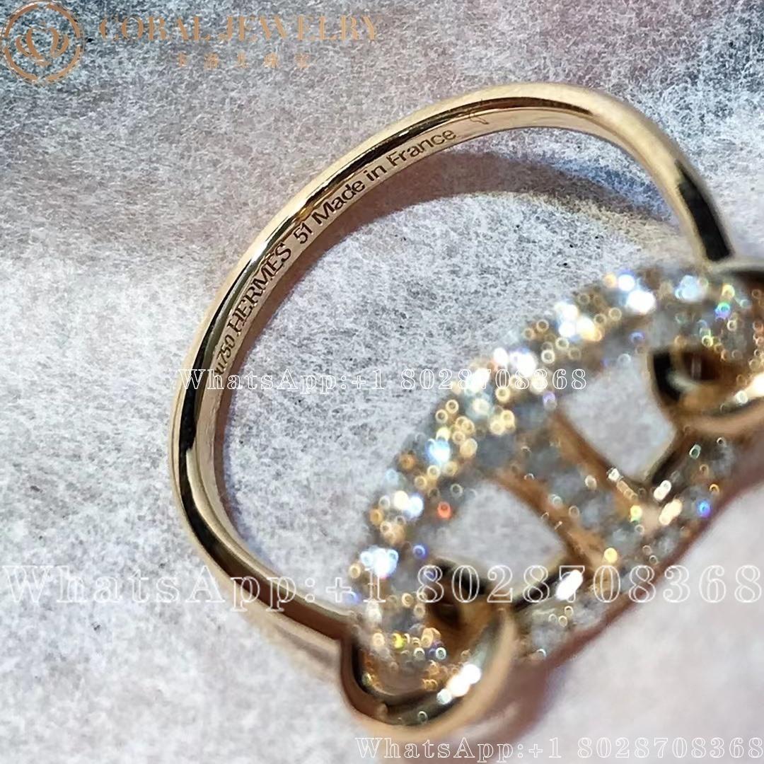 Hermes Farandole Rose Gold Ring Coral (5)